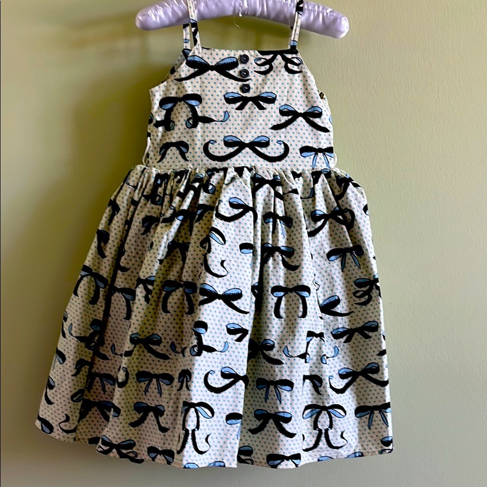 Charming Vintage Style Magpie & Mabel Polka Dot Bow Dress Size 5